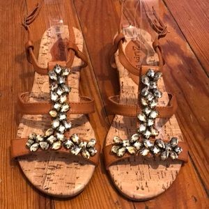 2 Lips Too Too Glitz women’s wedge sandals size 8